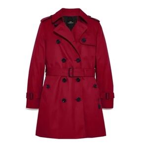Coach Red Trench Coat